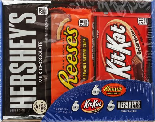 HERSHEY'S, KIT KAT and REESE'S Assorted Milk Chocolate, Full Size Easter Candy Bar Variety Box, 27.3 oz (18 Count) (Pack of 2) - Image 2