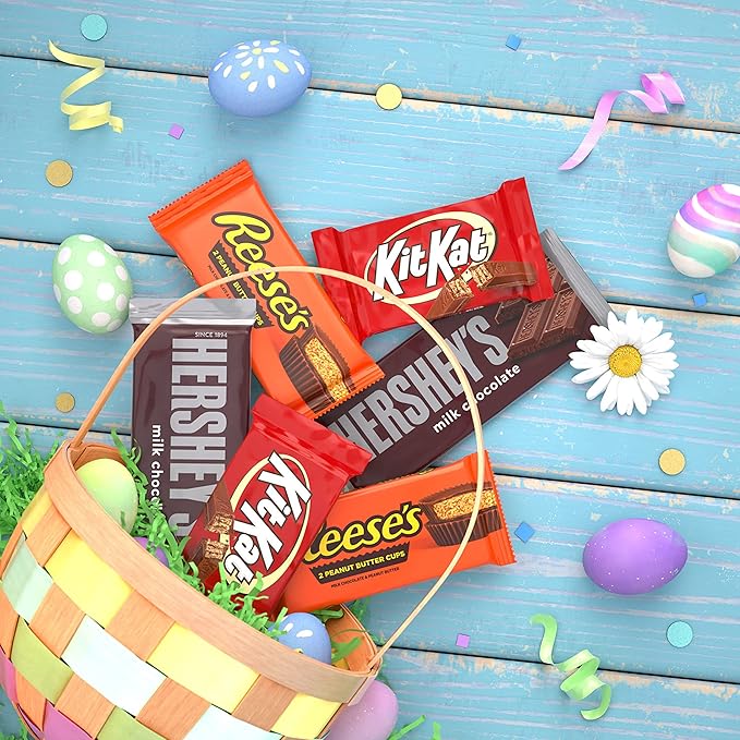 HERSHEY'S, KIT KAT and REESE'S Assorted Milk Chocolate, Full Size Easter Candy Bar Variety Box, 27.3 oz (18 Count) (Pack of 2) - Image 5