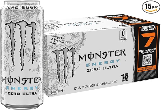 Monster Energy Zero Ultra, Sugar Free Energy Drink, 16 Ounce (Pack of 15) - Image 2