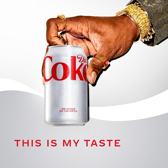 Diet Coke Soda Soft Drinks, 12 fl oz Fridge Pack Cans, 12 Pack - Cola Flavored Diet Soda Soft Drinks - Image 2